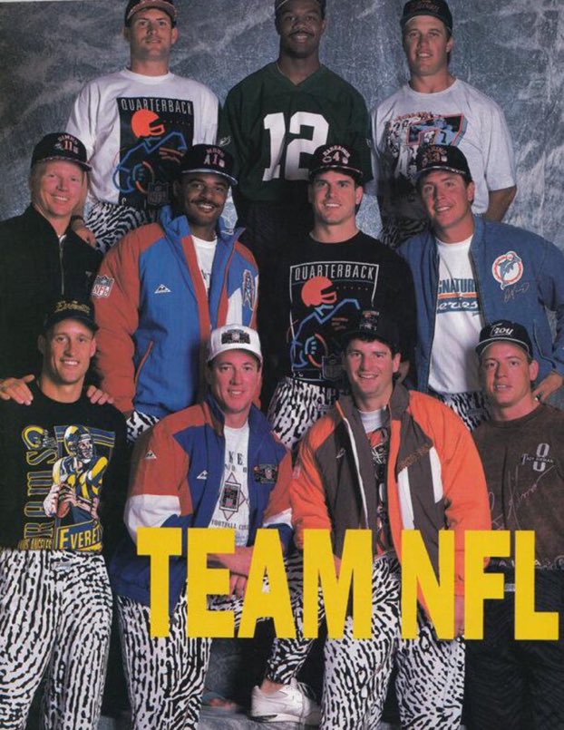 Super70sSports's tweet photo. Ten guys who would’ve put up video game numbers in today’s NFL. Also pictured: Jim Harbaugh. https://t.co/mup364xRMV