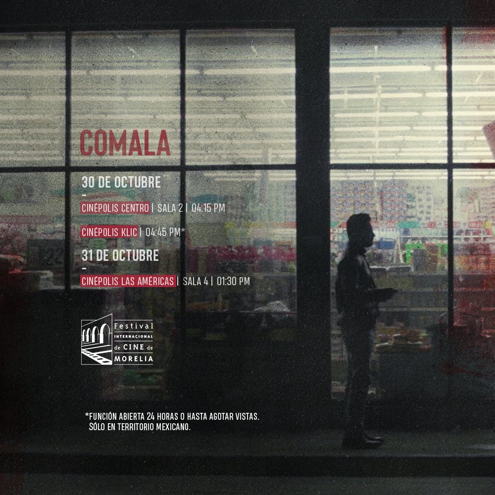 imagyx's tweet photo. Funciones de #Comala en el @FICM. Nos gustaría saludarlos por allá. También habrá funciones por @CinepolisKLIC. Más información en el sitio del FICM.
#TeamComala #CineMexicano #CineRegio #Documental #Competencia https://t.co/BzuK0HjwmZ