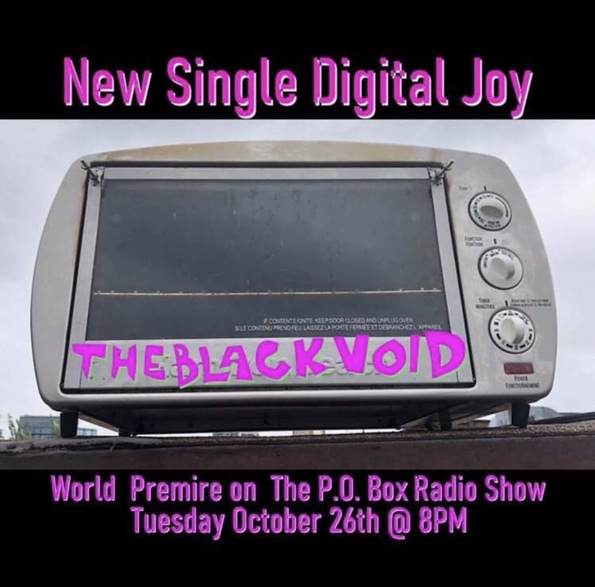 TUNE IN TONIGHT! 
Premiere of The Black Void's new single Digital Joy on <a href="/FUpostmanDan/">Postman Dan</a>'s radio show.   8pm start on The Bay 88.7FM 
Song produced by <a href="/jefharrison/">Jef Harrison</a> 
muskokaradio.com/listen 
#POboxradioshow