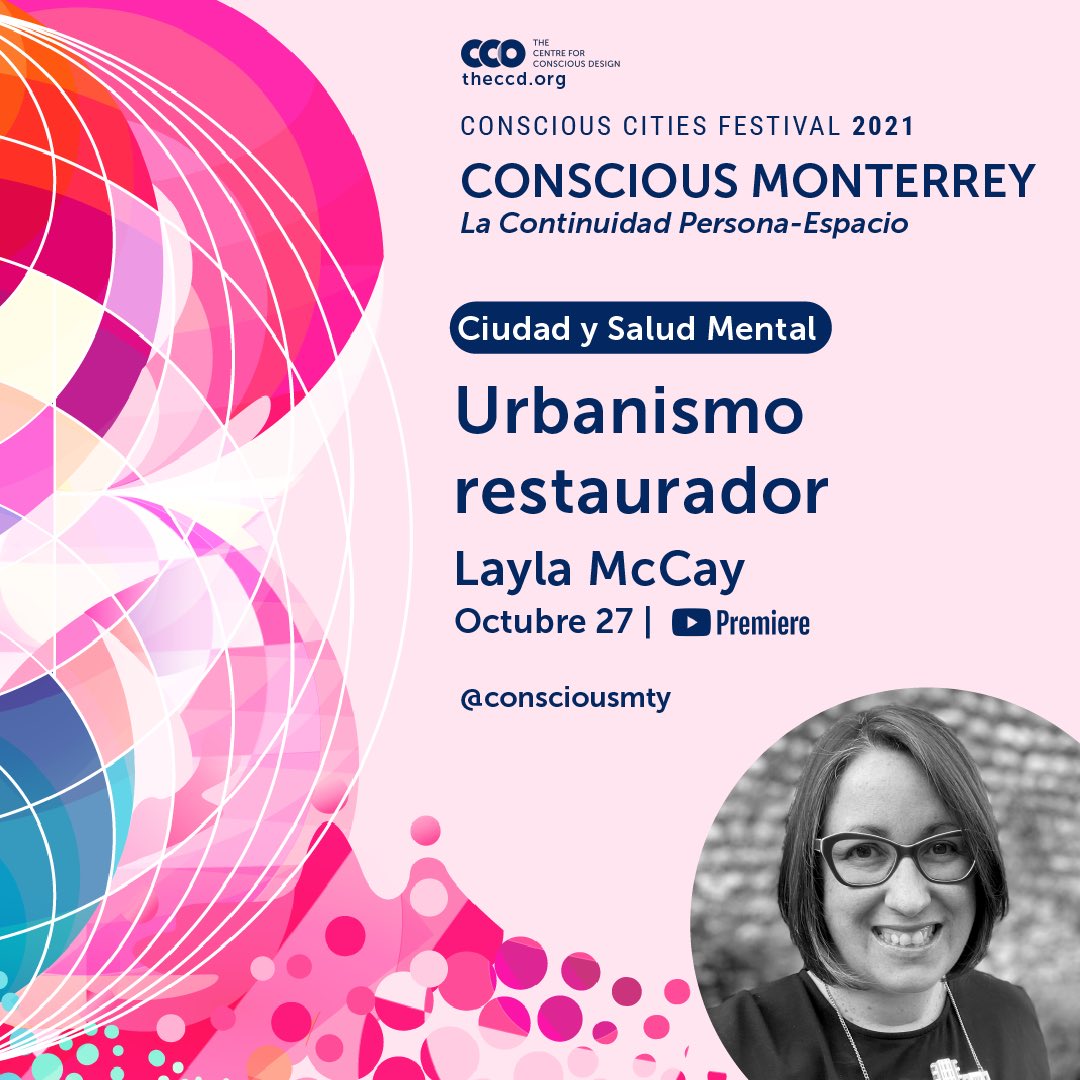 arqkarinalozano's tweet image. 27 y 29 Oct/ entrada libre/ bit.ly/3m35k77 

Este año en @consciousmty abordamos “El Continuo Persona-Espacio” con 3 eventos que conectan Espacios Públicos con Salud Colectiva a través de la Ciencia e Investigación.

@TheCCDesign @ConsciousBLR
