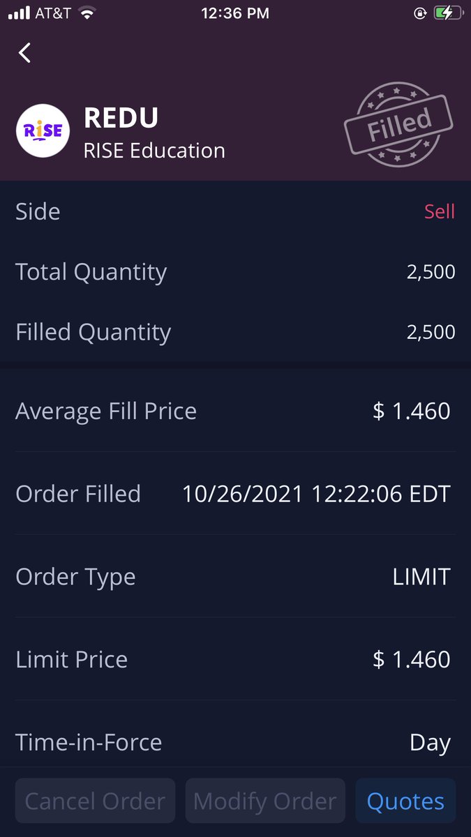 Stock_Hunter5's tweet photo. $REDU great day trade. In at $1.05 and out at $1.46. https://t.co/MlagGQHLO7