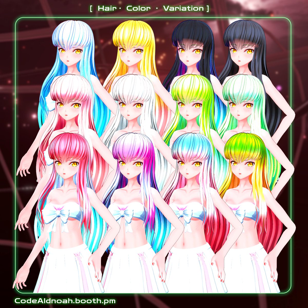 codealdnoah's tweet image. C.C. / Code Geass (3D avatar for VRChat)!
After 4 months of work, she is complete!
・10 outfits, 40+ accessories 
・14 hair colors
・15 possible hairstyle combinations

→ [ codealdnoah.booth.pm/items/3379542 ]

#booth_pm #VRChat #コードギアス #codegeass