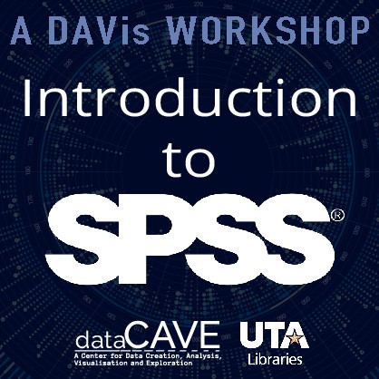 Join us today from 1:30pm-3:00pm <a href="/utalibraries/">UTA Libraries</a> dataCAVE(central library basement) for the Introduction to SPSS workshop! Registration information: libraries.uta.edu/research/schol…