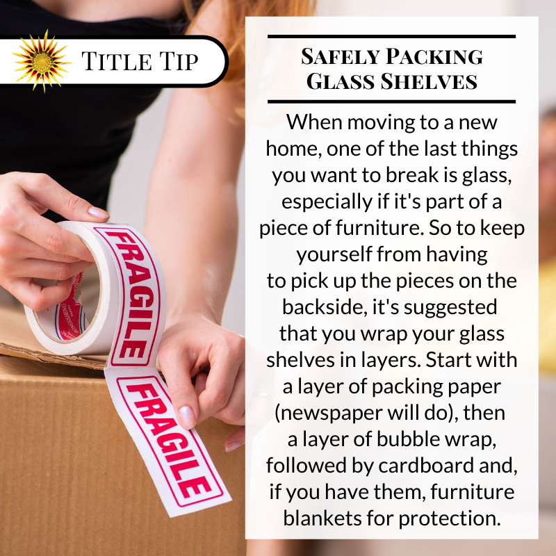 TitleJunction's tweet photo. This method works well for packing most glass items, though you might have to skip the cardboard for awkwardly shaped items. #TitleTipTuesday https://t.co/P8LDlEB85C