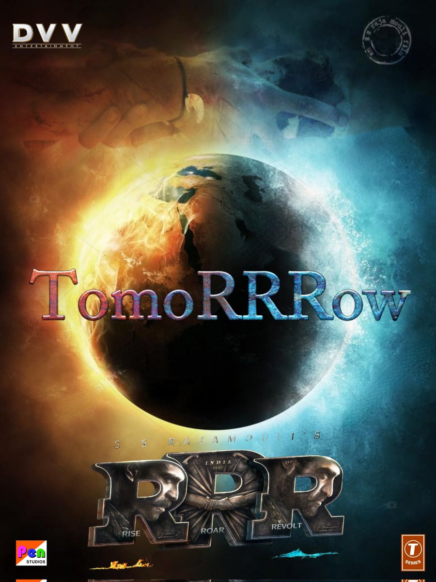 saiharrigton's tweet image. #TimepassEDIT  

కలయిక!

It&apos;s time for a glimpse of the TWO FORCES 🌊🤝🔥
#TomoRRRow 

#NTR @tarak9999 @AlwaysRamCharan @ssrajamouli  #RRRMovie @RRRMovie 
@ShareefPspk