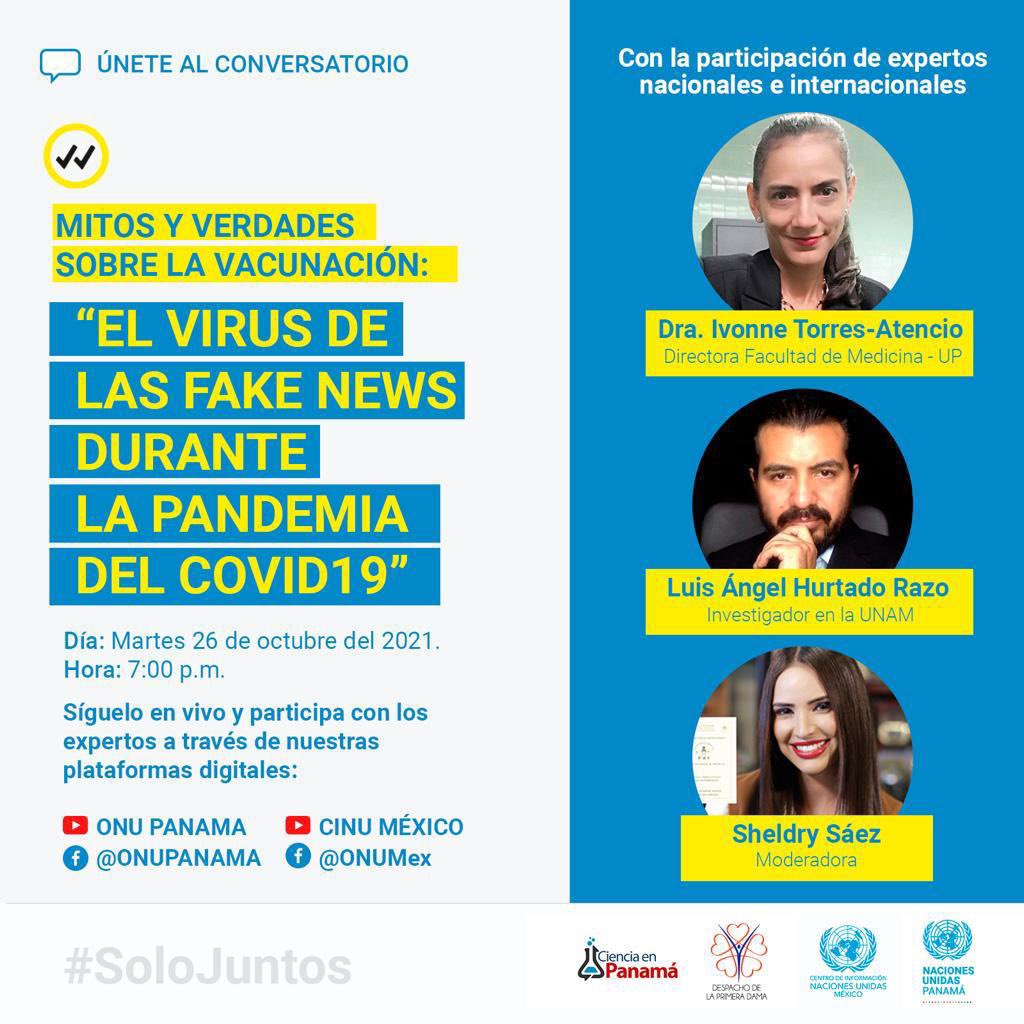mediaticospty's tweet photo. 📣 No te pierdas hoy este interesante conversatorio sobre los mitos y las verdades sobre la vacunación 💉, en el cual participará nuestra asesora, la Dra. Ivonne Torres-Atencio). ¡Te esperamos! 🙌🏻 https://t.co/nnnDQyuMbO