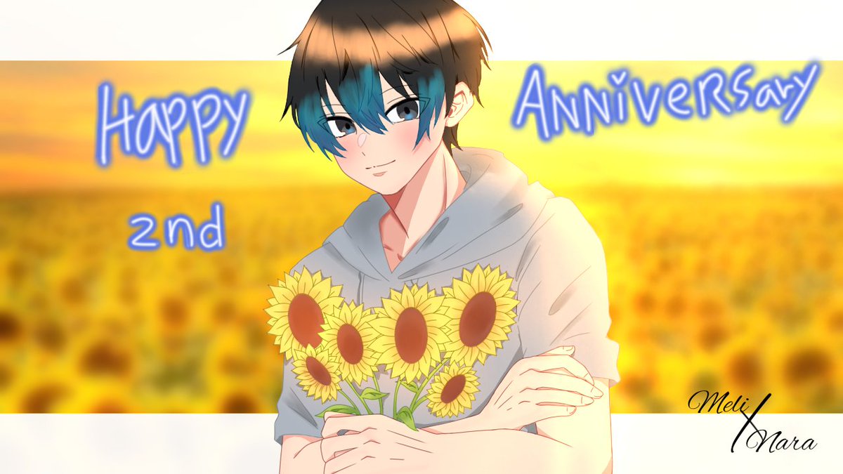 nara_vero's tweet photo. 🌻✨

Collab art with: @wiramelissa 
Terima kasih mastah karena sudah collab bersama saya🙇

Lineart &amp; text: @.wiramelissa
Coloring &amp; finishing: me
#andiadinata_art 
#andiversary2th https://t.co/FTnbrW5o6p