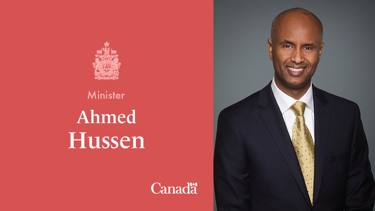 CanadianPM's tweet photo. Ahmed Hussen, currently Minister of Families, Children and Social Development, becomes Minister of Housing and Diversity and Inclusion: https://t.co/VGBaf1eC4Y https://t.co/8J1IeSrbrG