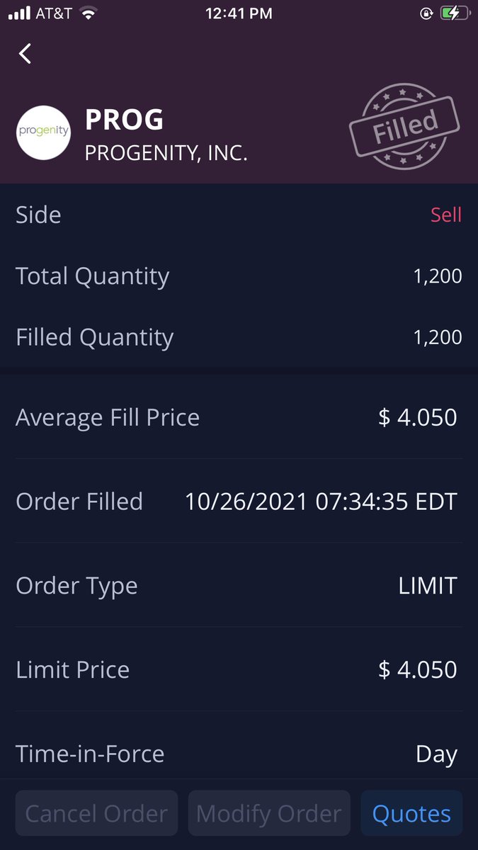 Stock_Hunter5's tweet photo. $PROG nice swing trade from last Friday.  In at $2.84 sold PM this morning at $4.05.  I missed the big spike in PM to $6.47.  Still a good trade. https://t.co/jbR6ceOUe8