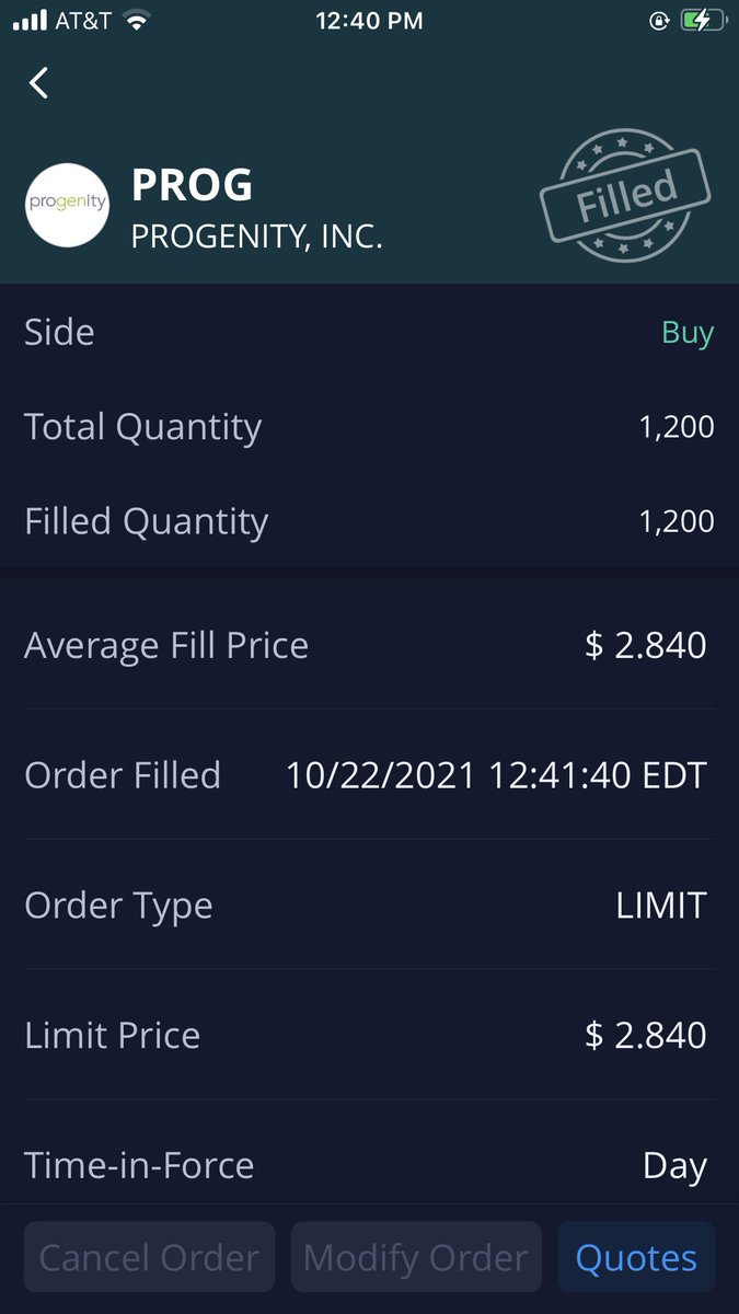Stock_Hunter5's tweet photo. $PROG nice swing trade from last Friday.  In at $2.84 sold PM this morning at $4.05.  I missed the big spike in PM to $6.47.  Still a good trade. https://t.co/jbR6ceOUe8