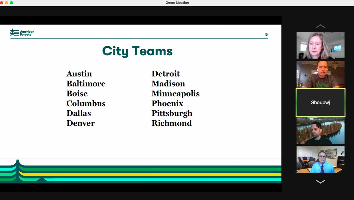 TVCanopy's tweet image. We’re excited to have our @CityOfBoise &amp;amp; City of Trees Challenge team join today’s Tree Equity Learning Lab w/ @AmericanForests &amp;amp; @DorisDukeFdn! 🙏 @JadDaley &amp;amp; @amazin_maisie for bringing us into this learning opportunity w/ over 100 inspiring leaders in the 🌳 &amp;amp; equity field.