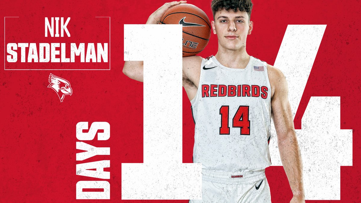 Today we are 14 days from from the start of the 2021-22 season on Nov. 9 against UNCW!

Another 14 for #REDBIRDhoops is 
sophomore Nik Stadelman (<a href="/NikStadelman/">Nik Stadelman</a>), who is in his second year with the ISU program!

Get your season tickets ⬇️
bit.ly/3D489KN