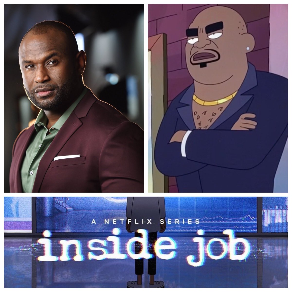 WillBlagrove's tweet photo. ⁦@insidejob⁩ now airing on ⁦@netflix⁩ Checkout “Will” the bouncer in Ep #4 https://t.co/V4xS8rV9DM