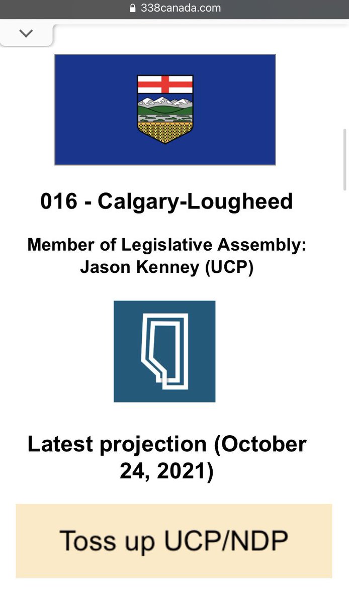 TheFrenchWong's tweet photo. While polling is only so indicative of what an election might yield, I don’t think I’m exaggerating when I say👇🏻is monumental. Kenney’s riding has gone from “UCP safe” to “UCP likely” to “toss up UCP/NDP” in less than a year. F***er should be sobbing in his 🛻! #BetterOffIn2023 https://t.co/i1vg5nuGmF