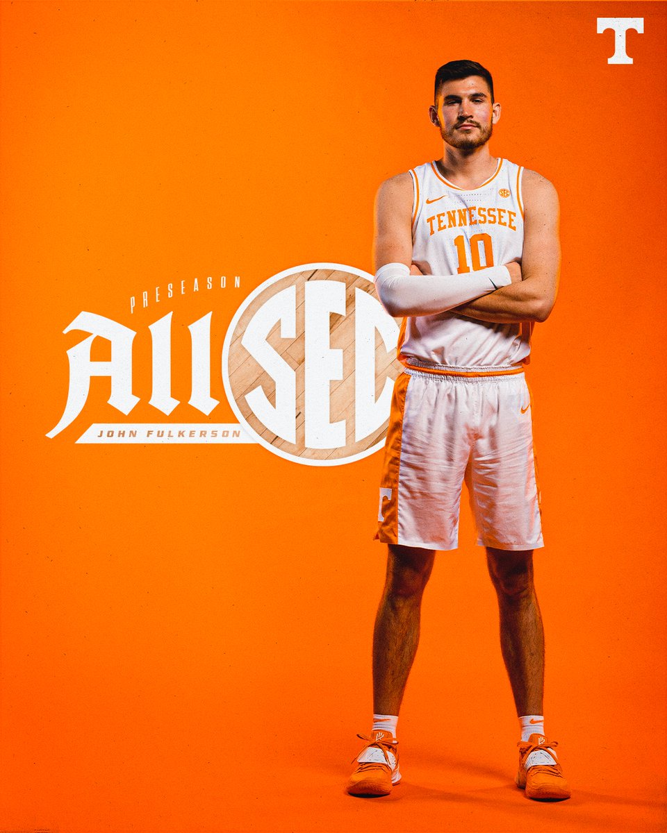Vol_Hoops's tweet photo. All-SEC John Fulkerson is BACK.

@fulkerson_john has been named preseason First Team All-SEC by the league's coaches. 

MORE » https://t.co/R2gcoWExk9 https://t.co/Ehv48zclEh