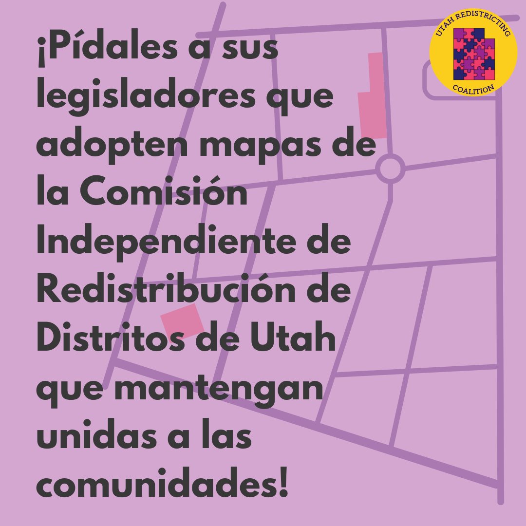 ¡Actúa hoy! Utilice el enlace a continuación para encontrar y ponerse en contacto con sus legisladores. #fairmapsutah #utpol #utleg #utahredistricting

le.utah.gov/GIS/findDistri…