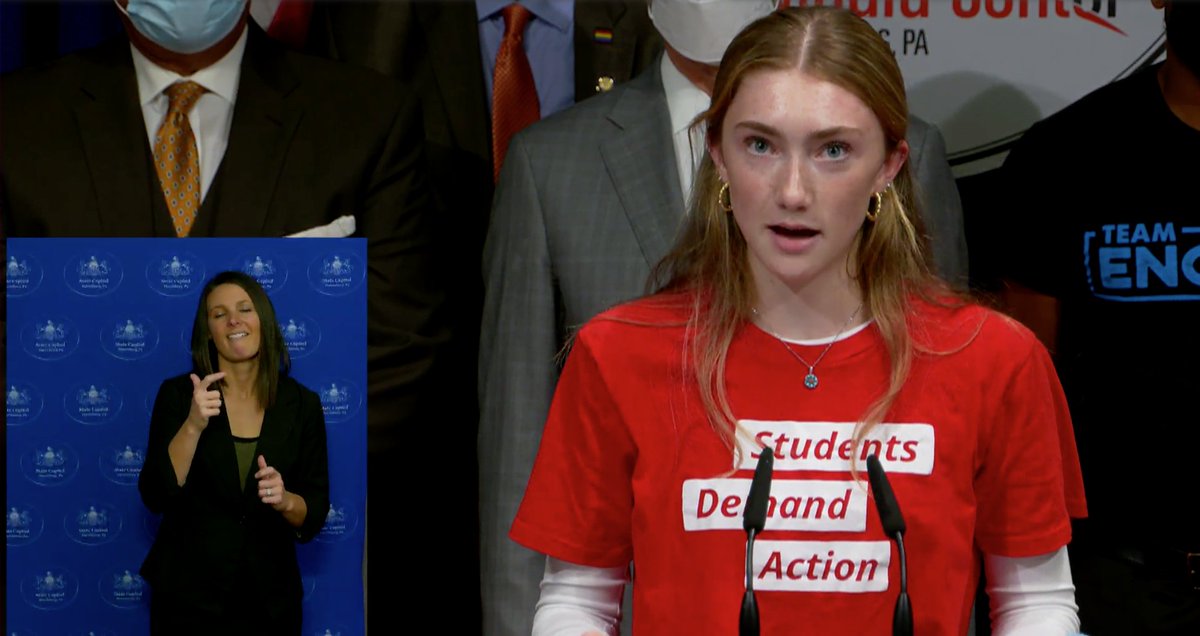 Powerful testimony from local high school senior Charlotte of <a href="/DemandPa/">StudentsDemandPA</a>, who urges the legislature to protect students across the state.