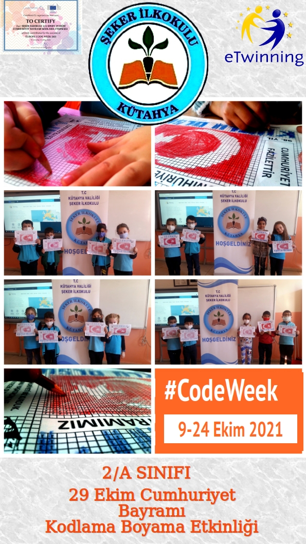 CodingforKids21's tweet image. Creative Coding for Kids - eTwinning Projesi kapsamında 9-24 Ekim AB Kod Haftası (Codeweek) nedeniyle 29 Ekim Cumhuriyet Bayramı Kodlama Boyama etkinliği tamamlandı @tcmeb @KutahyaValiligi @kutahyamem @kutahyasekerio @CodingforKids21