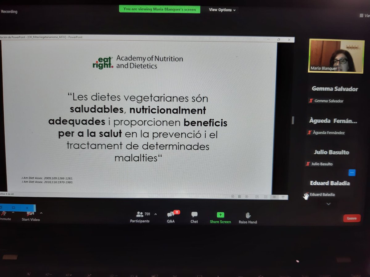 CarmenCabezas10's tweet photo. La #MariaBlanquer revisa les principals recomanacions per a les dietes vegetarianes https://t.co/0tXrq3lmEp