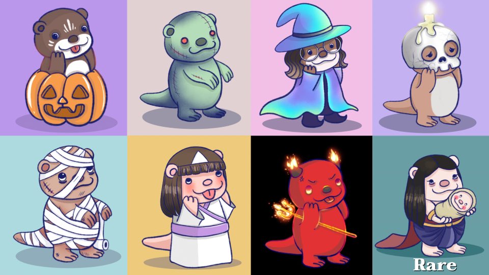 Umiying_'s tweet photo. ⚡️ New drop ⚡️
Otter Land Collection 
Set 2 : Halloween Land 

🎃Common : 15/104
🎃Rare : 2/5

Available on https://t.co/wVw5aT8fWo https://t.co/JkwDCGgUt6