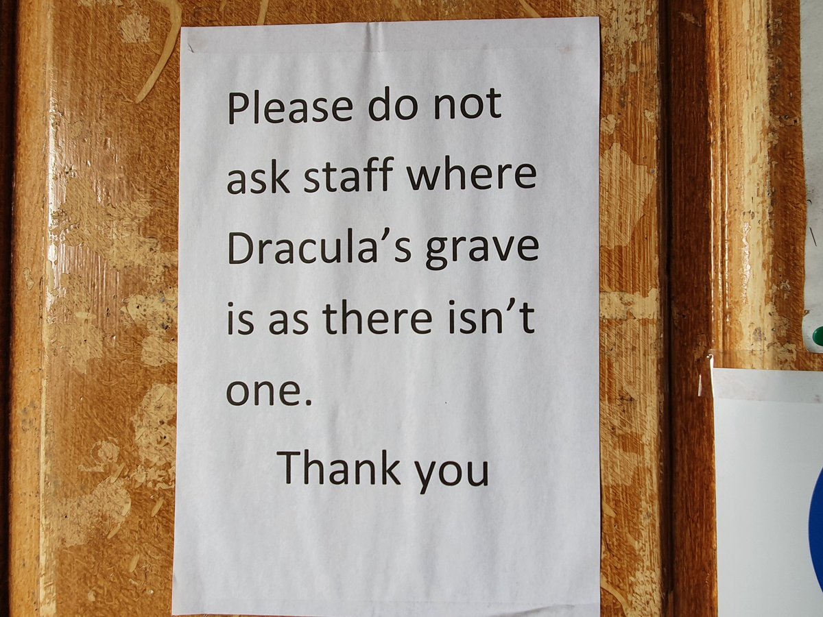 Think the staff at St Mary's (Whitby) are getting fed up... 🧛‍♂️
