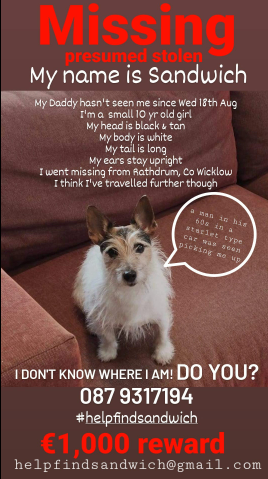 adoolan34's tweet photo. Missing from Rathdrum, Co Wicklow. Please RT. https://t.co/gWFjGxXkcS
