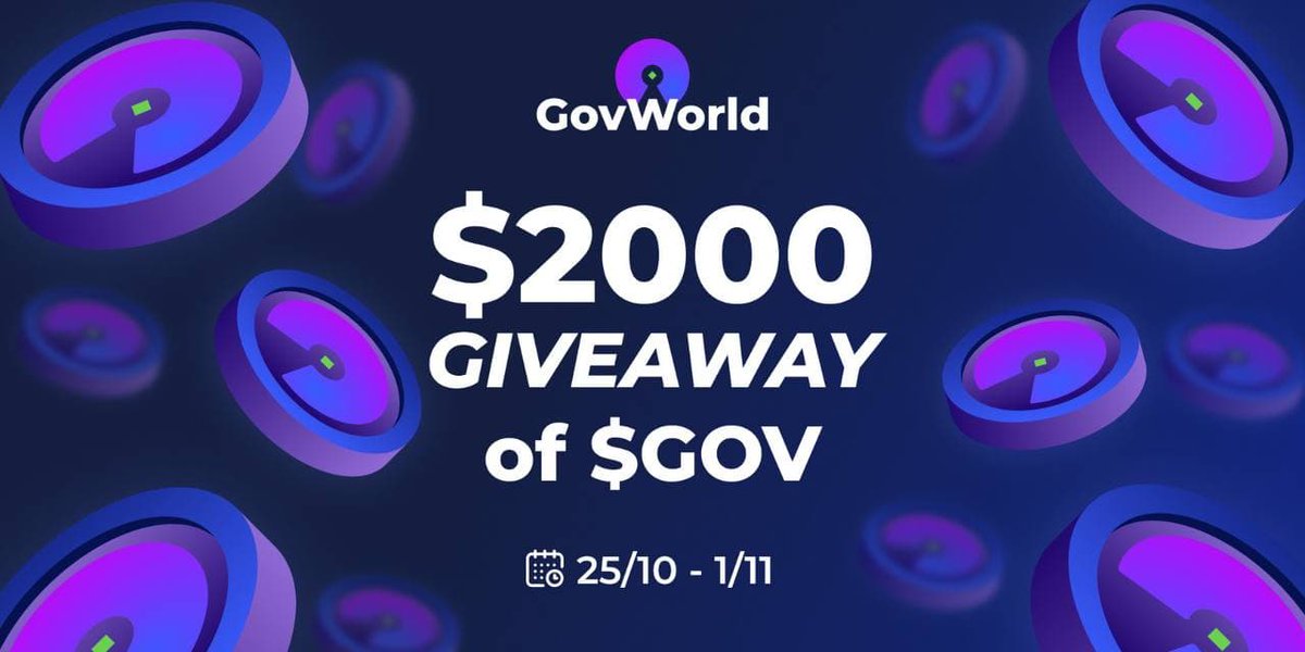 govworld1's tweet photo. 🚨 We’re running ANOTHER competition on SweepWidget because we love you guys so much.  This will be one of the last ways you can score yourself a bag of $GOV tokens before our TGE 🚨

The clock is ticking ...⏰

Click here to enter:
https://t.co/MSUgxrI2Tm https://t.co/I2LbukNOhy