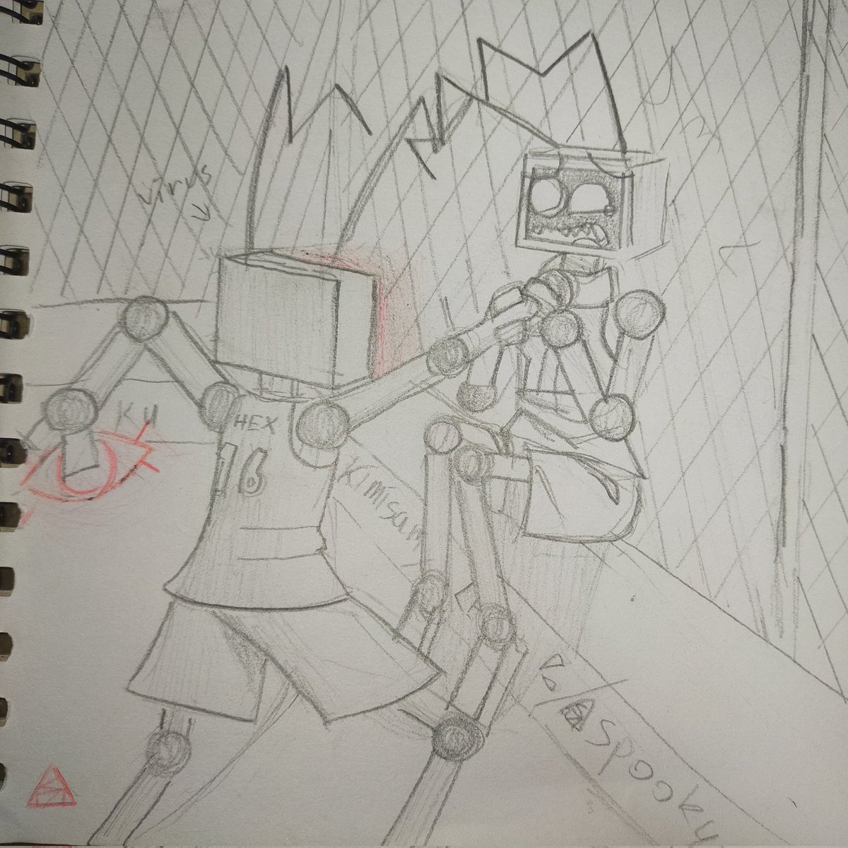 Zavixel's tweet photo. virus hex strangles hex #ArtistOnTwitter #artist #FNF #fnfhex #virushex #death #lol #shitpostart #StickMan #fanart #basketball #basketballcourt https://t.co/5n8ZtT8BFW