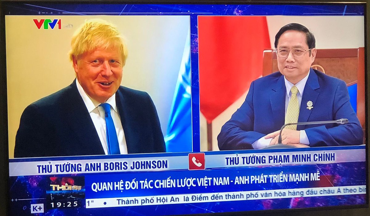 GarethWardUK's tweet image. Today’s phone call between Prime Ministers Johnson and Chinh preparing for @COP26. The 🇬🇧 🇻🇳 strategic partnership is in great shape. @10DowningStreet @UKinVietnam
