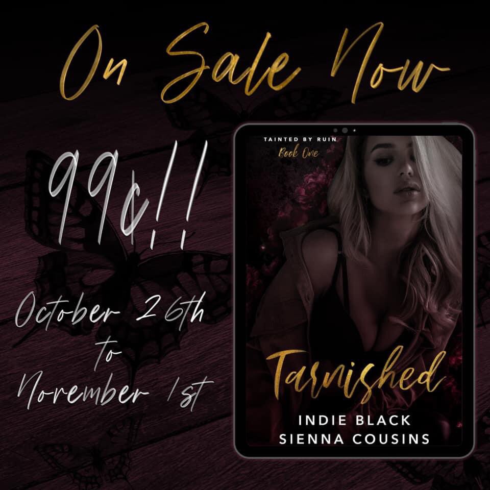 WordsWithIndie's tweet photo. 💔 99¢ BOOK SALE!! 💔

𝑻𝑨𝑹𝑵𝑰𝑺𝑯𝑬𝑫 is 99¢ for a very limited time!

1Click Tarnished now! https://t.co/BhK46vd2lq

#DarkRomance #Tarnished #ReverseHarem #BookSale #KindleUnlimited https://t.co/Vpb5P1StDx