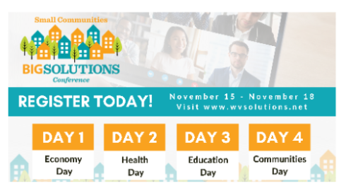 CatherineZacch's tweet photo. Small Communities BIG Solutions Virtual Conference: 5 DAYS OF EDUCATION AND INSPIRATION - Share ideas and learn what is working well in #WestVirginia #WVSolutions @HigherEdWV, #YesWV - register today... https://t.co/ktMjnUZZZj https://t.co/5GBm67Qlvf