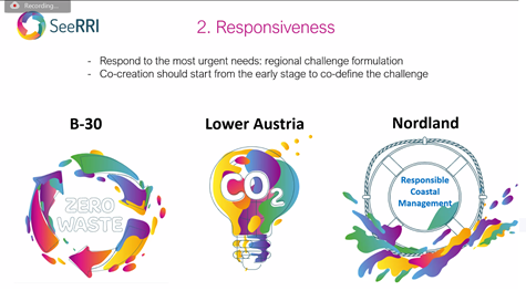 GRACE_RRI's tweet photo. Happy to welcome @nhien to share lessons learnt from @rri_see on responsible R&amp;I  ecosystems! Lessons learnt include 1⃣ anticipation, 2⃣responsiveness to most urgent needs (regional challenge formulation), 3⃣inclusiveness, 4⃣ reflexivity https://t.co/UByod8u4Se