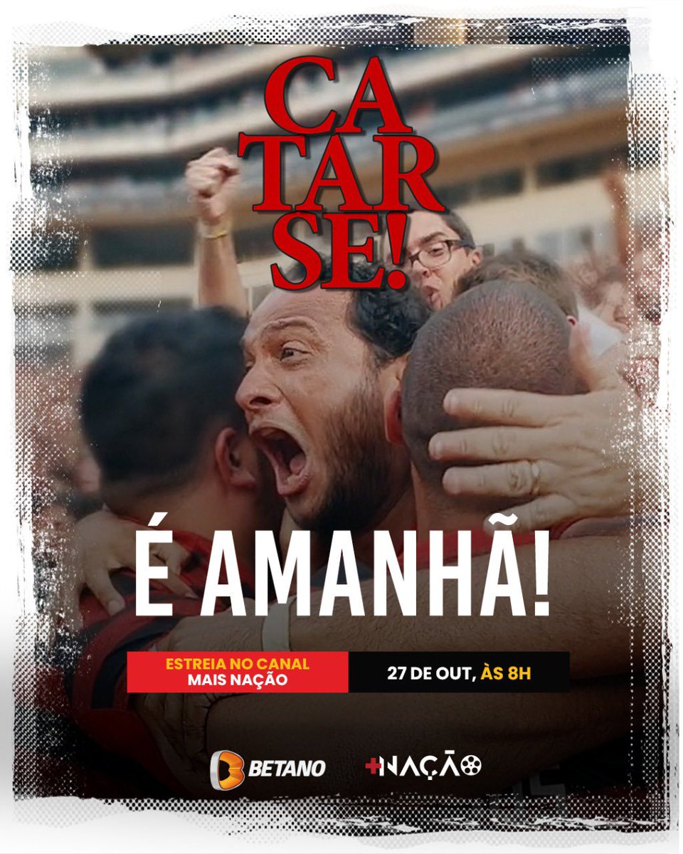 mais_nacao's tweet photo. Prepare o seu coração! Está chegando a hora de reviver a Conquista de Lima!

Amanhã, às 8h, o documentário “Catarse”, de Daniel Brunet”, vai relembrar a #GloriaEterna de 2019, no Canal Mais Nação, no Youtube. https://t.co/pMXtKz0CSY
