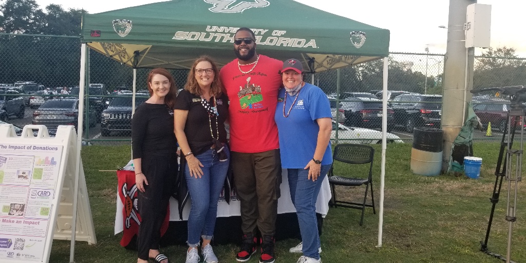 USFCBCS's tweet photo. What a great night for cornhole! @CARDUSF participated yesterday's Cornhole for Autism event hosted by #Bucs player @DSmith_76. All proceeds from the event benefitted the Tampa chapter of @autismspeaks. https://t.co/Jl2D3Uiatz