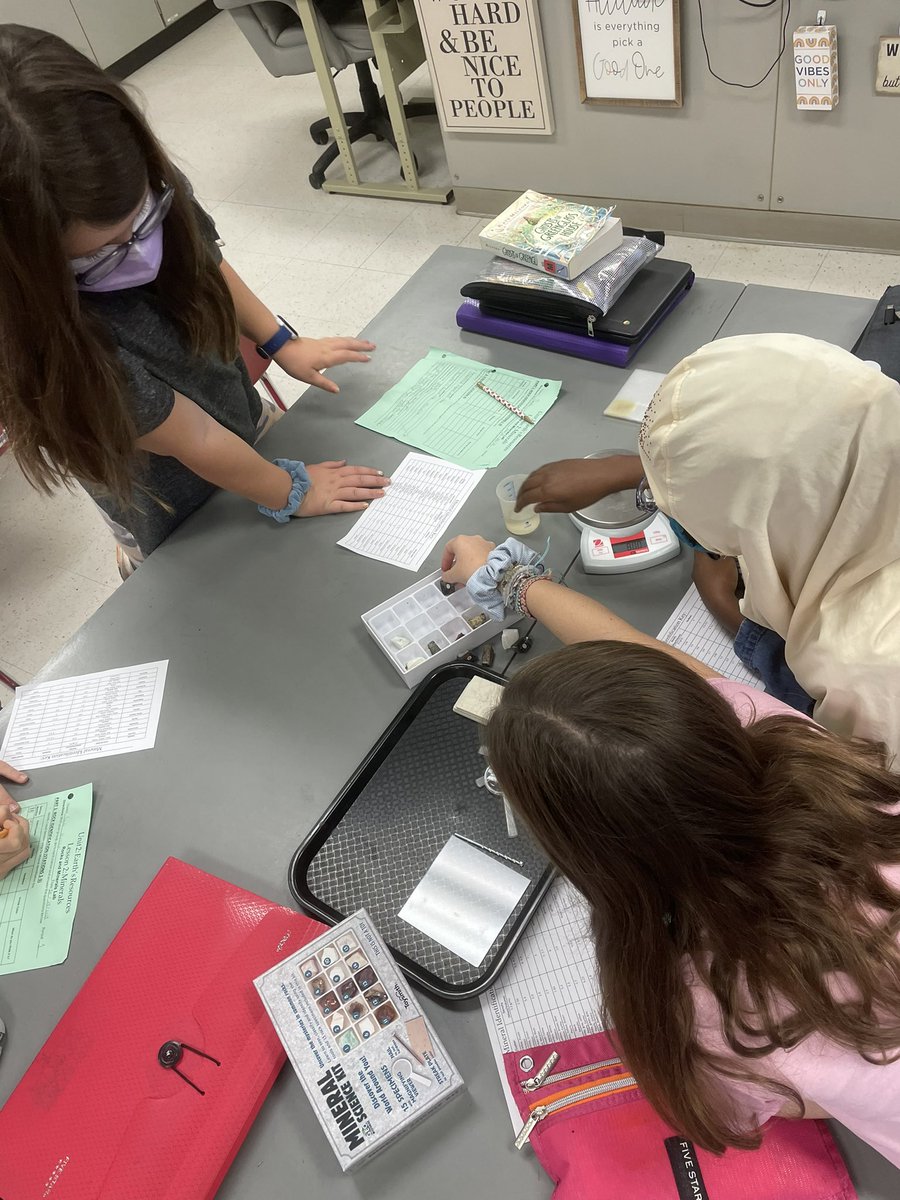 FedScience's tweet photo. After a lot of practice and a warm up of using the tools we are starting our Rocks and Minerals Identification Lab in 6th Grade today 🎉. #itsworthit https://t.co/ACHXfoLPKz