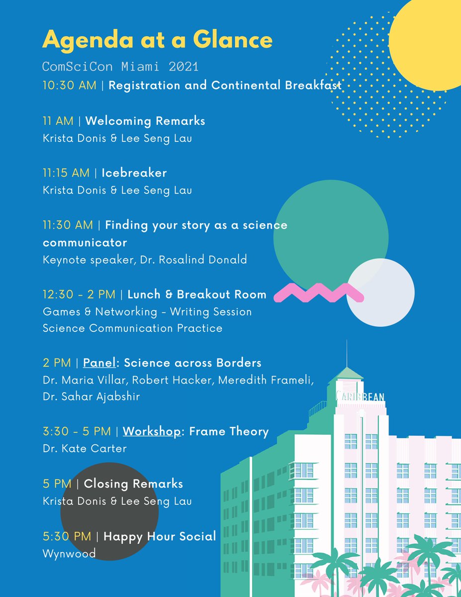 ComSciCon Miami (@comsciconmia) on Twitter photo We are excited for #ComSciConMIA this Saturday <a href="/FIUCarta/">FIU | CARTA</a>! Here is the schedule for those attending! We are excited for #ComSciConMIA this Saturday <a href="/FIUCarta/">FIU | CARTA</a>! Here is the schedule for those attending!