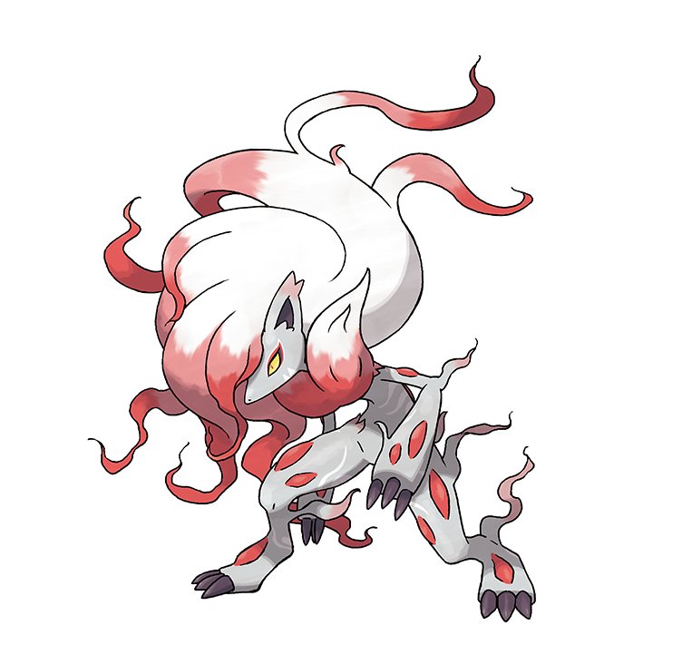 CentroPokemon's tweet photo. Artwork oficial de Zorua y Zoroark de Hisui. https://t.co/b917Pn4lRK