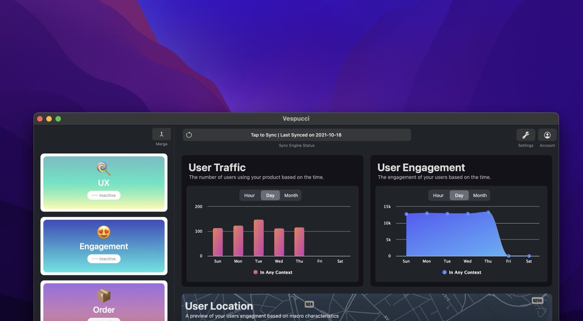 VespucciApp's tweet photo. We are excited to announce the release of Vespucci 1.9.1 which brings the support of macOS #Monterey. 
https://t.co/O4n4VSmyXF https://t.co/jMQHpeMAt2