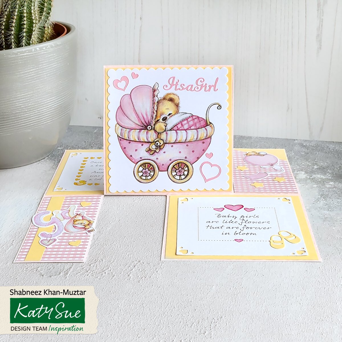 simplyshabneez's tweet photo. Happy Tuesday!
Sharing an impossible card using the latest @KatySueDCrafts Hello Baby Paper Pad and dies. Available from @CreateCraftTV tomorrow! #babycard #cardmaker #cardmaking #paperlover #card #itsagirl #impossiblecard https://t.co/LUIdPpuaXS