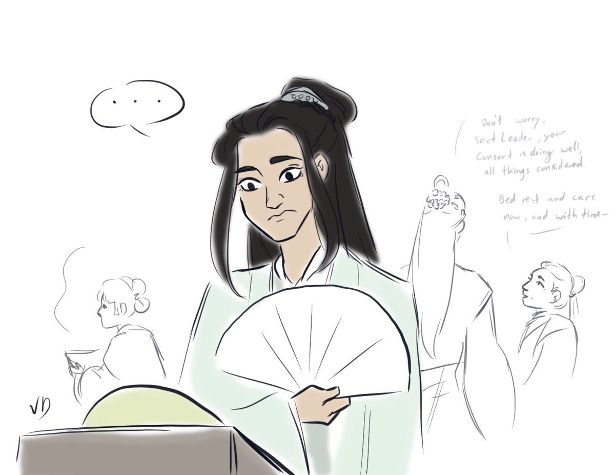 Valerie_Sparkle's tweet photo. Nie Huaisang becomes an uncle and immediately sets out to be a jokester about it https://t.co/AkFPzBvsV5