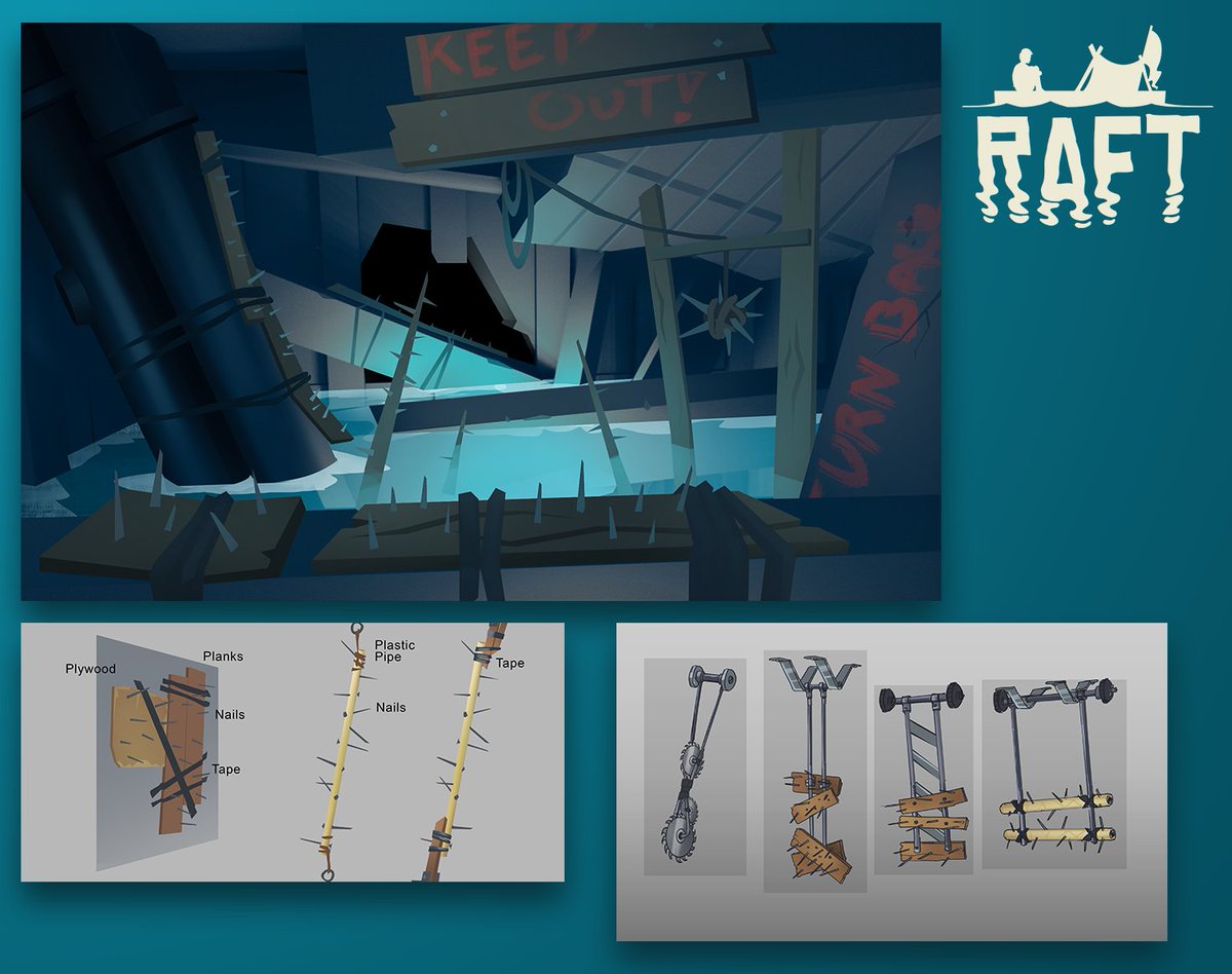 RaftSurvivaGame's tweet photo. You gotta be careful around these parts! Hope you enjoy these concepts from a new destination for Chapter 3! https://t.co/f2V679hb6l