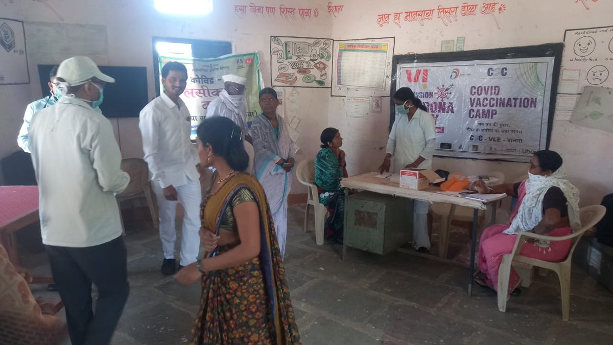 vodafoneIN_Fdtn's tweet photo. Here’s a glimpse of our vaccination drive in collaboration with @CSCegov_ . Through this initiative we’re aiming to reach 1 million people across vulnerable and disadvantaged communities in India. @dintya15 @PatankarRishi @CSCSPV_Health @MoHFW_INDIA https://t.co/dtLtOIkcyp