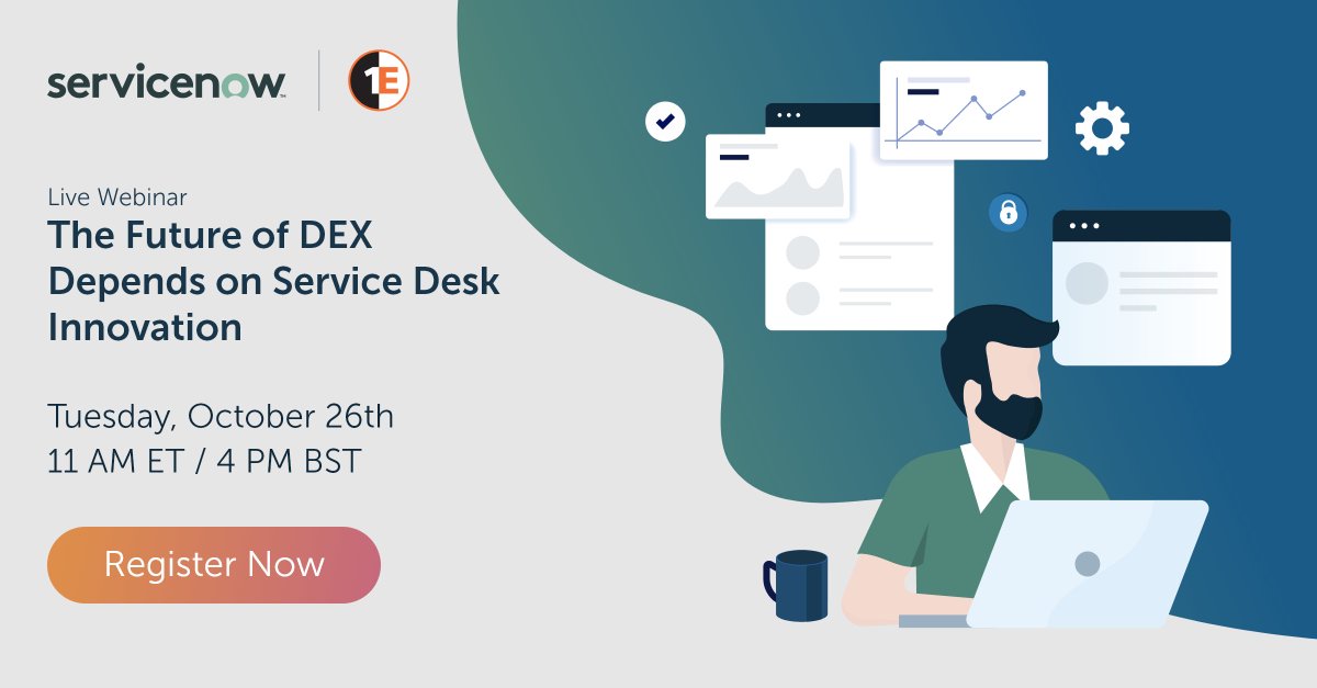 1E_global's tweet image. Will we be seeing you at our live webinar with @servicenowlater today? Sr Analyst, @AHewittAnalyst will be showcasing key insights from @forresters latest research - invaluable for anyone looking to successfully innovate their #ServiceDesk. Register now:  bit.ly/2WHYoSV