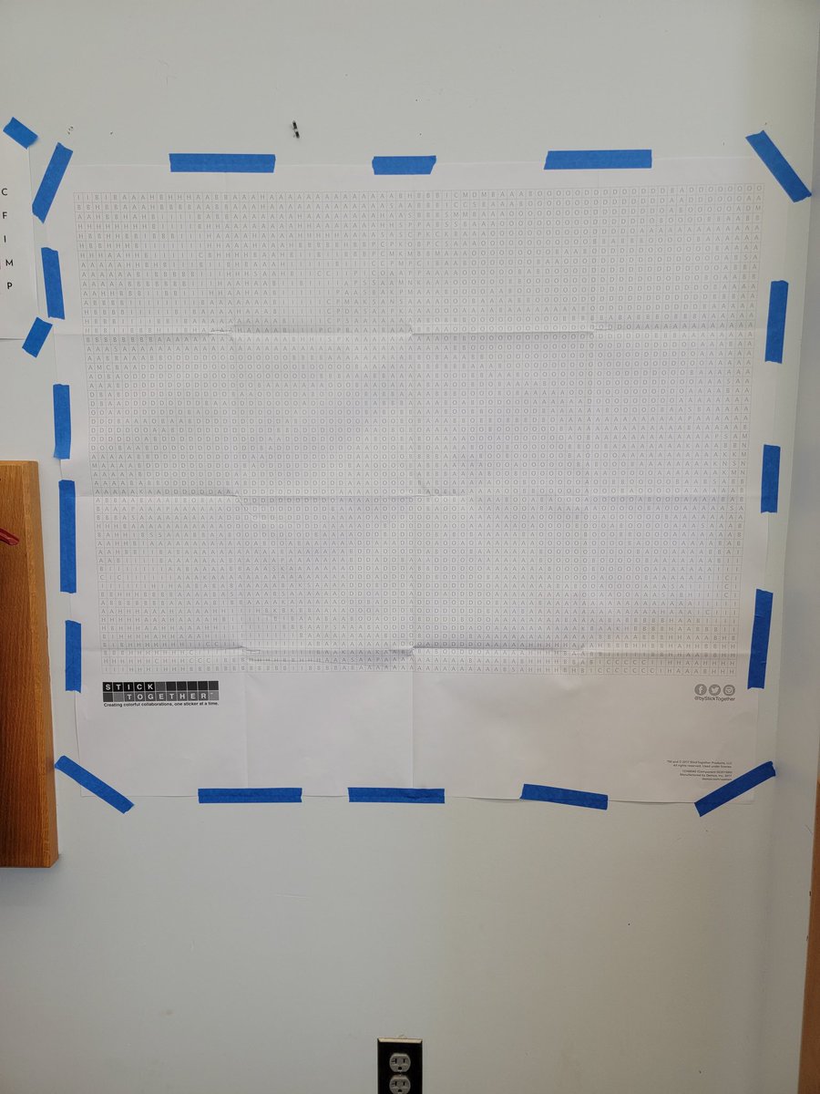 Just put up a new <a href="/byStickTogether/">Demco StickTogether</a> . How long till students can figure out the picture? Students...stop down during lunch, before/after school to add some stickers and see if you can figure it out. <a href="/theWPboard/">West Potomac HS (we/they/them)</a> <a href="/WPHSSS/">WPHSStudentServices</a> <a href="/WestPoSGA/">West Potomac SGA</a>