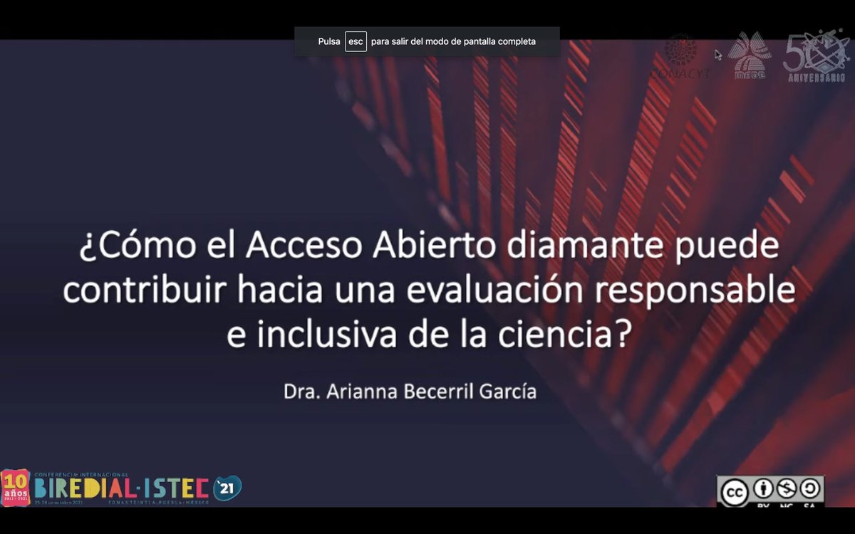 BIREDIAL_ISTEC's tweet photo. Arianna Becerril de @Ameli_CA inicia el día 2 de #BIREDIAL_ISTEC2021 con su conferencia magistral
@inaoe_mx @comunidad_istec @UninorteCO @unlp @ufrgsnoticias @URosario @UniversidadCR https://t.co/LNPxwmBjSP
