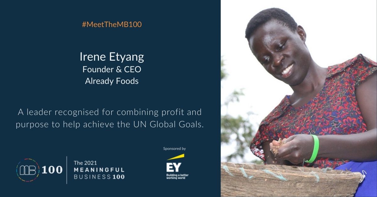 ireneikarede's tweet photo. Delighted to be recognised as one of this year’s #MB100, an award celebrating leaders combining profit and purpose to help achieve the @UN #GlobalGoals. View the 2021 winners: https://t.co/4OZ1AyRgxM

Led by @MB_Community, sponsored by @EYnews

#MeetTheMB100 https://t.co/ofnwmdEMRp
