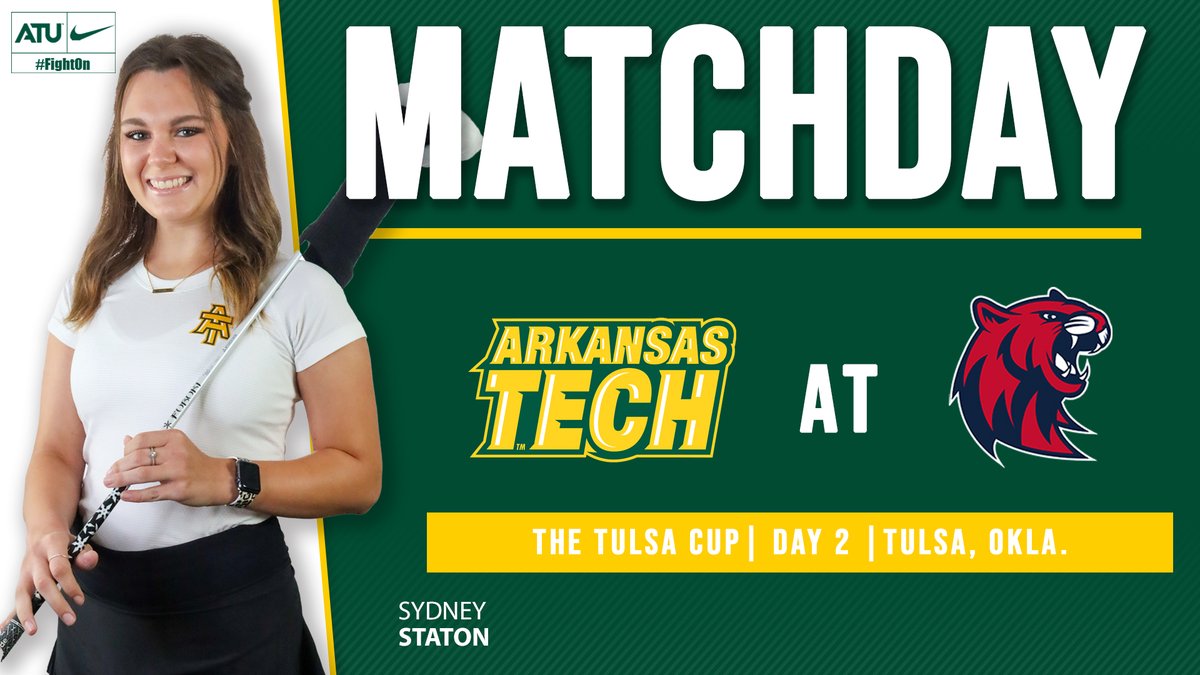 It's #MatchDay! 
The finale of The Tulsa Cup begins this morning with <a href="/ATUWomensgolf/">ATU Women's Golf</a> holding fifth at the conclusion of round one. 
Follow it LIVE  
🔗arkansastechsports.com/coverage