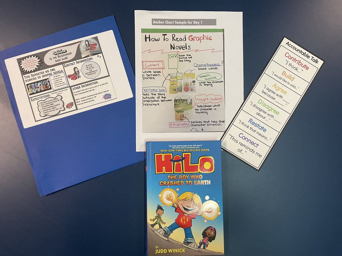 Blackshear Book Club working on accountable talk using graphic novels.  <a href="/BlackshearKISD/">Blackshear Elem.</a> <a href="/isabel_tuliao/">Isabel Tuliao</a>