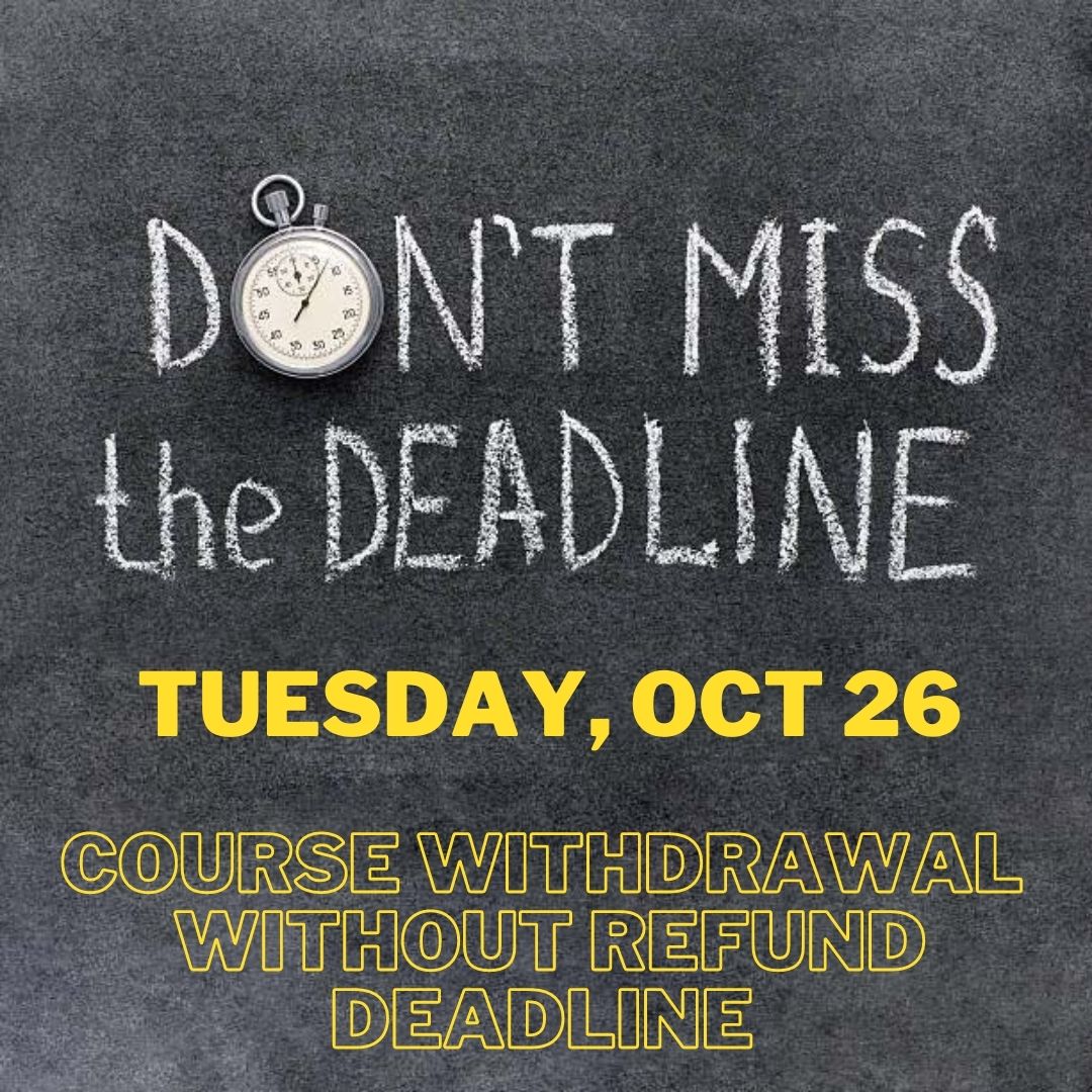 Course or University Withdrawal WITHOUT REFUND deadline: TODAY Tuesday, October 26, 2021. mcgill.ca/importantdates…