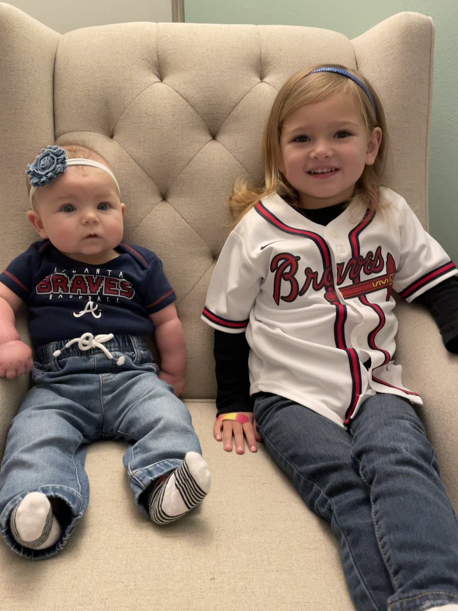 Sharing my <a href="/Braves/">Atlanta Braves</a> fandom with my precious offspring. BRB getting my David Justice jersey ready. #battleatl